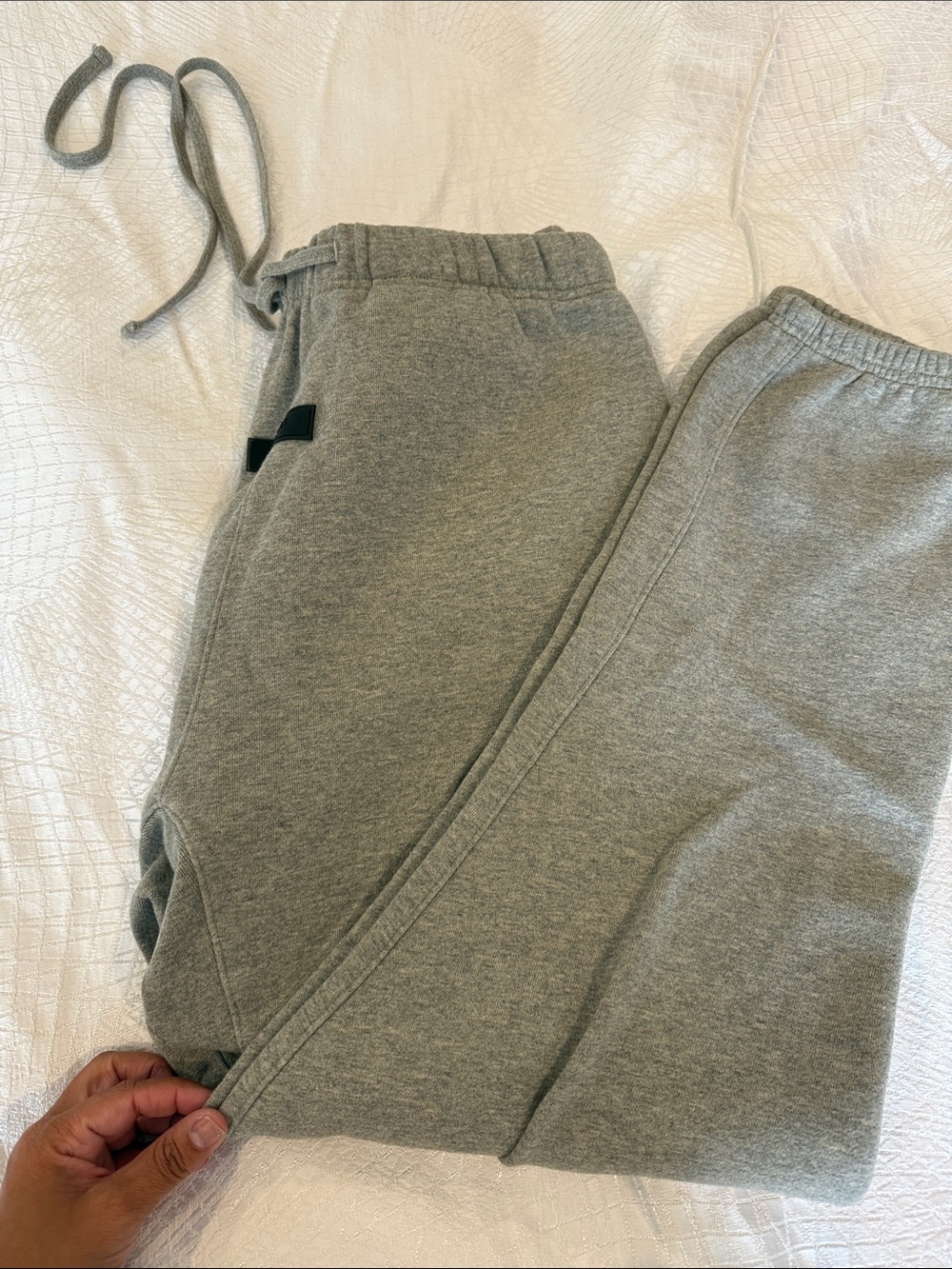 Essentials Men's Gray Drawstring Sweatpants - Picture 8 of 8